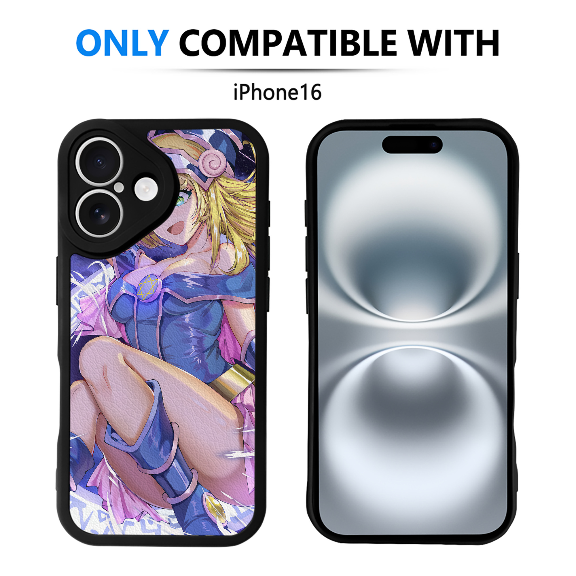 （画像用） 遊☆戯☆王 Yu-Gi-Oh! 【iPhone 16シリーズ対応】シリコンスマホケース（レザー調） 材質：シリコン